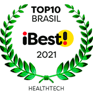 Selo ibest top10 brasil 2021 na categoria healthtech